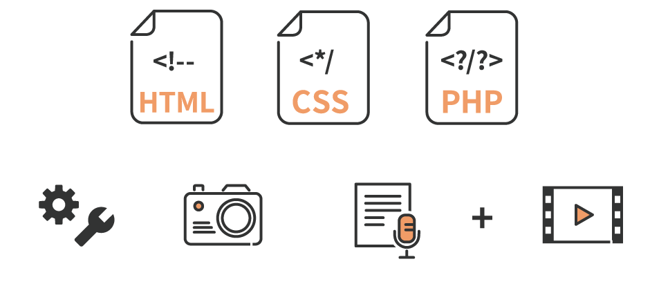 HTML/CSS/PHP/DB組込/撮影/ライティング/動画