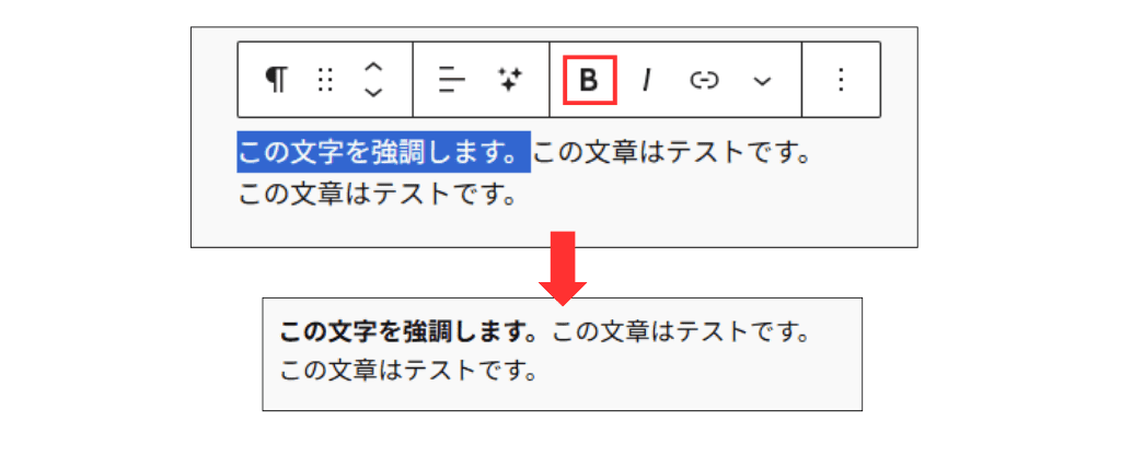 WordPress 太字テキスト